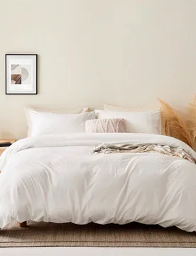 Juego de ropa de cama de 2/3 piezas de unicolor ultra suave, incluye 1 funda nórdica, 1/2 fundas de almohada, ajuste perfecto para cama individual, m - Shein - FashionsVida