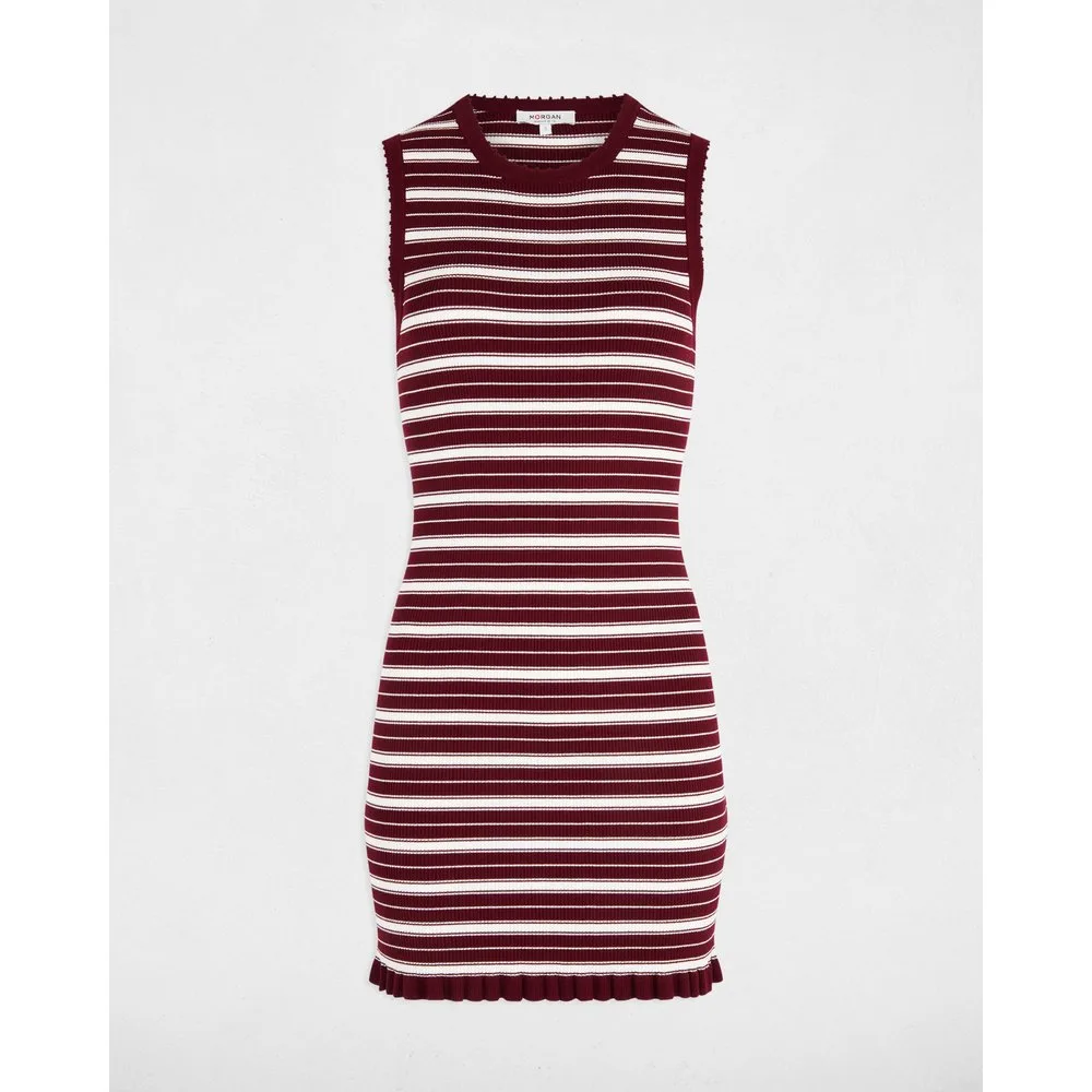 Vestido corto de punto sin mangas - Morgan - FashionsVida