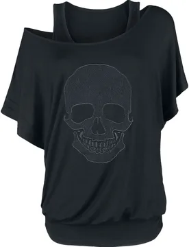 Rock T-Shirt - When The Heart Rules The Mind - M bis 5XL - für Damen - Größe 3XL - schwarz - Frauen - female - Rock Rebel by EMP - FashionsVida