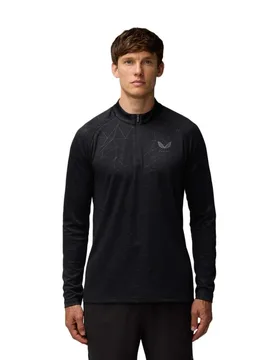 Sweat à Demi-zip Adapt Aop Black / Gunmetal S - Castore - FashionsVida