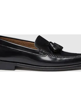 Mocasines de hombre de de piel con adorno de borlas - Castellano - FashionsVida