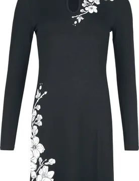 Rockabilly Kurzes Kleid - Asia Dreams Blossom Dress - S bis XXL - für Damen - Größe XL - schwarz - Frauen - female - Pussy Deluxe - FashionsVida