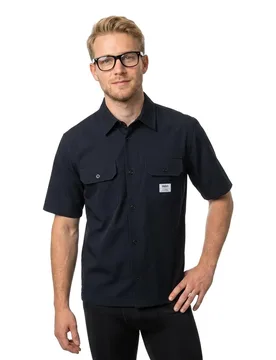 Hugo Camicia A Maniche Corte Ekyno 10260730 Blue Dark Blue XS - Hugo Boss - FashionsVida