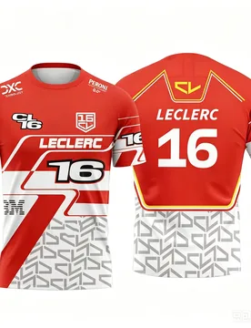 NEW CL16 Leclerc Racing T-Shirt for Fans Casual Sports Top Fashionable Sports Men's Women's Summer Top - Aliexpress - FashionsVida