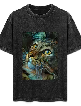 Renata - Cat, cat, kitten, chat, read roche paintings T-Shirt Athletic Fit Sports Short Sleeve Top - Aliexpress - FashionsVida