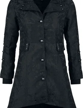 Gothic Mantel - Coat with Corset on the Back - S bis XXL - für Damen - Größe XXL - schwarz - Frauen - female - Gothicana by EMP - FashionsVida