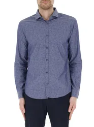 QB24 Camicia maniche lunghe BLU XL