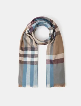 Checked Fringed Blanket Scarf Multi female - Accessorize - FashionsVida