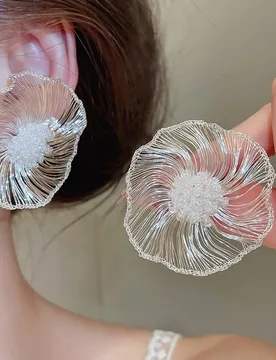 Minar Unique Design Hollow Out Twisted Round Flower Glass Beads Dangle Earrings for Women Silver Plated Copper Party Jewelry - Aliexpress - FashionsVida