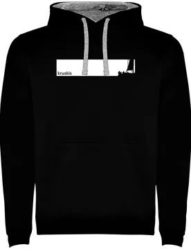 Frame Sail Two-colour Hoodie Black / Grey 2XL Men - Kruskis - FashionsVida