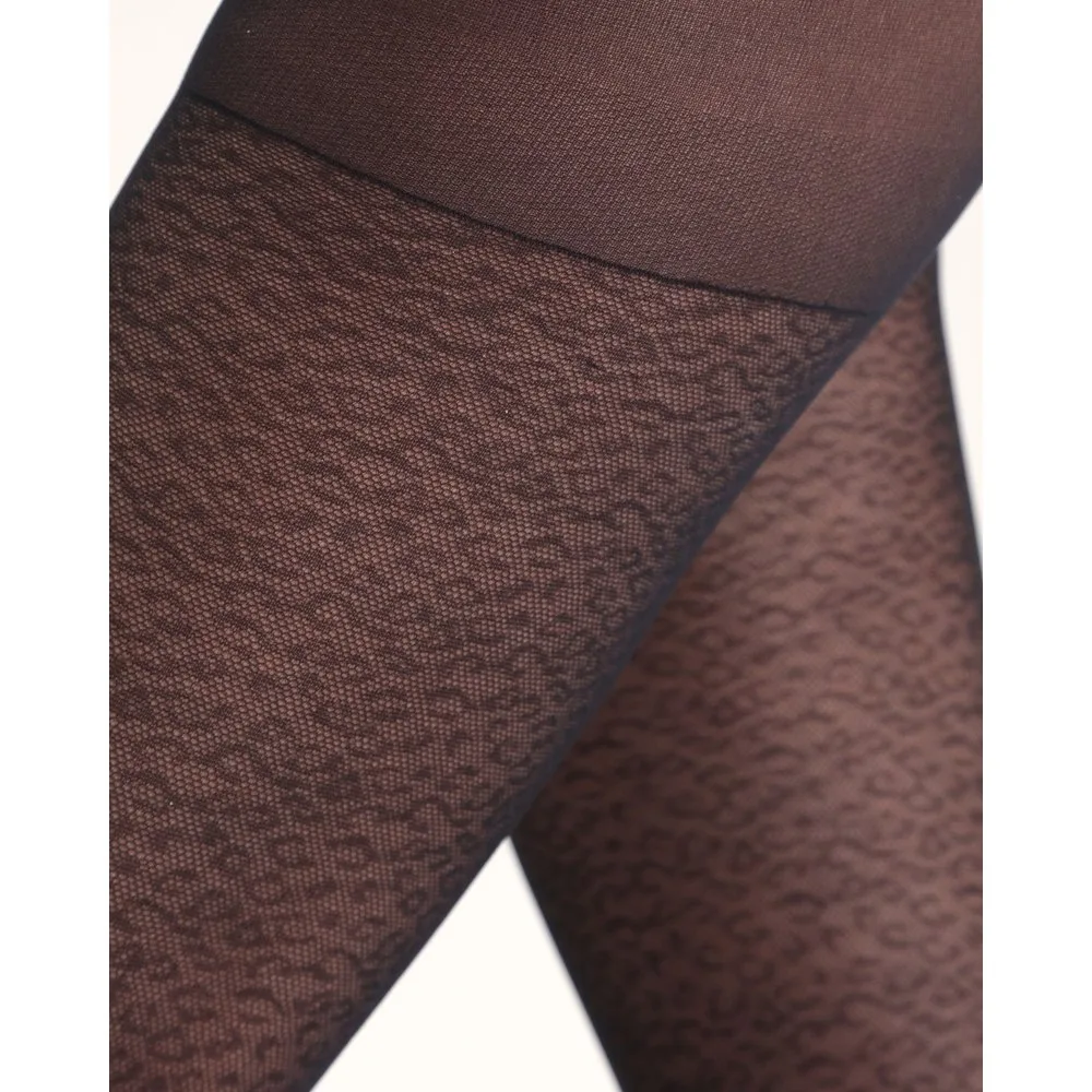 Panty semi-opaco print leopardo 23d - Dim - FashionsVida