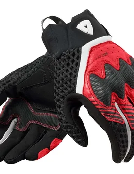 Guanti Moto Tessuto VELOZ Nero Rosso taglia XL - Rev'it - FashionsVida