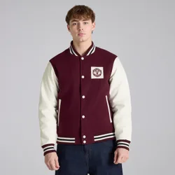 Manchester United Theatre of Dreams Baseball Jacket Burgundy M