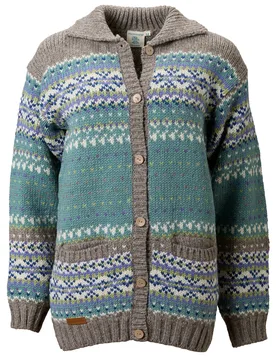 Iona All Season Cardigan - Aqua - Pachamama - FashionsVida