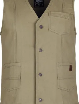 Rockabilly Weste - James Denim Vest - S bis XXL - für Männer - Größe S - khaki - Männer - male - King Kerosin - FashionsVida