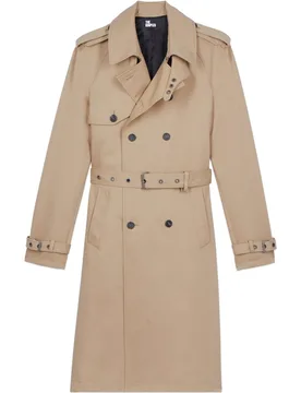 Gabardina de hombre larga con cierre de doble botonadura - The Kooples - FashionsVida