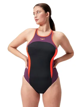Maillot De Bain High Neck Splice Cross Back - Speedo - FashionsVida
