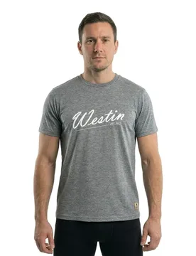 Old School Short Sleeve T-shirt Grey Melange M Men - Westin - FashionsVida