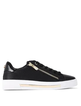 Womens Diamond Zip Sneakers - Black - Size Uk 5 - Carvela - FashionsVida