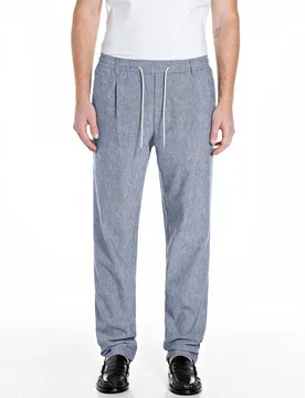 Pantalón de vestir de hombre estilo casual - Replay - FashionsVida