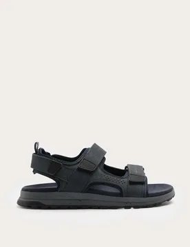 Nubuck Riptape Two Strap Sandals Navy male - M&S - FashionsVida