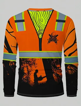 Men’s Logging Safety Long Sleeve T-Shirt Stripes Workwear Crew Neck Top Spring Autumn Thin Lightweight Pullover - Aliexpress - FashionsVida