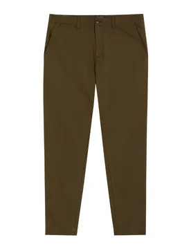 Mens Genbee Regular Fit Khaki Chino Cotton - Size 40 Regular - Ted baker - FashionsVida