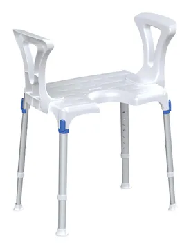 Duschhocker "laguna" mit Hygieneausschnitt & Armlehne weiss - RUSSKA - FashionsVida