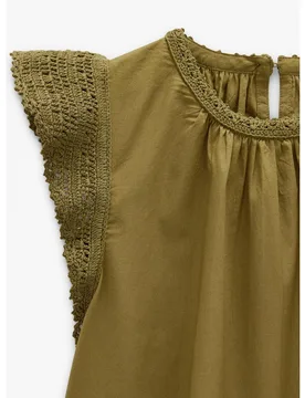 Top de mujer 100% algodón sin mangas con detalles bordados - Parfois - FashionsVida