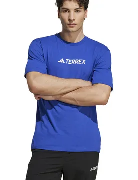 Terrex classic logo camiseta montaña manga corta hombre Azul (XL) - Adidas - FashionsVida