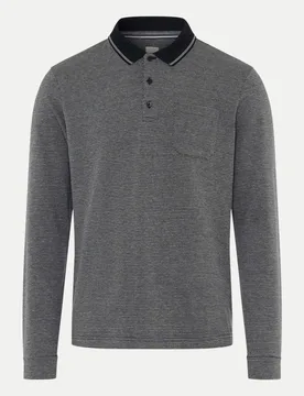 Langarm Poloshirt PHARELL Grau M - Brax - FashionsVida