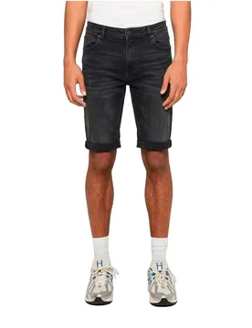 Short En Jean Tb8457 Slim Fit Black Washed 31 - Urban classics - FashionsVida