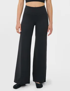 Super Soft High Waisted Wide Leg Trousers Black female - Sweaty betty - FashionsVida