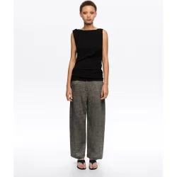 Pantalones rectos de mujer Barrel de algodón