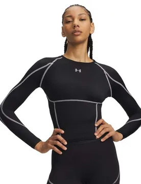 T-shirt à Manches Longues Heatgear Elite Black / Reflective S - Under armour - FashionsVida