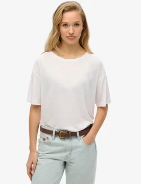 Superdry Women's Studios T-shirt mit OverGrößed-passform Weiß - Größe: 42 - 29.99 - FashionsVida