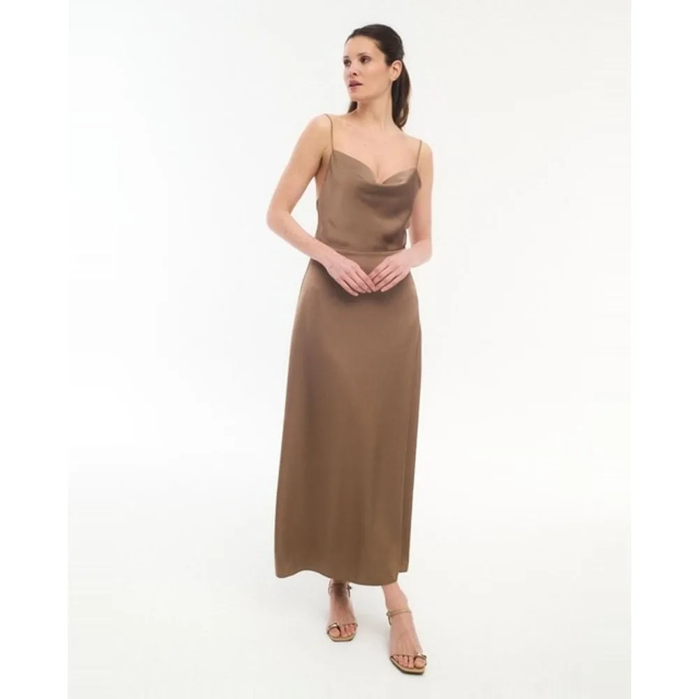 Vestido de mujer satinado tirantes - Vila - FashionsVida