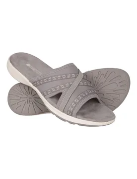 Women's 'Crest' Slip on Outdoors Summer Travel Comfort Slider in Grey Size: 8 - Grey - Size: 8 - Mountain Warehouse - FashionsVida