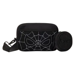Marvel: Spider-Man Black & White Suit Sling Crossbody Bag with Coin Bag