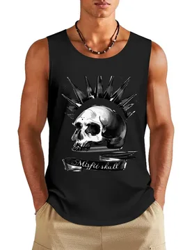 Misfit skull Tank Top gym shirt men Men's singlets - Aliexpress - FashionsVida
