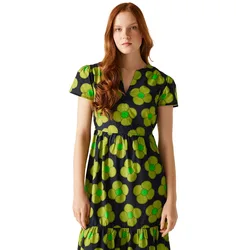 Vestito A Maniche Corte Orla Tier Midi Sunflower Navy 36