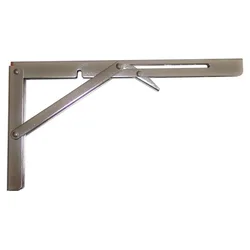 Stainless Steel Tables Folding Support 150kg Grey 300 x 165 x 25 mm unisex