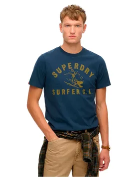 T-shirt à Manches Courtes Lo-fi Outdoor Relaxed Nautical Navy M - Superdry - FashionsVida