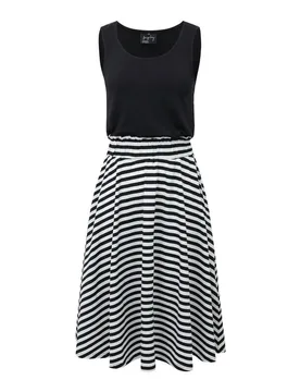 Kleid knielang - MAY - S bis XXL - für Damen - Größe XL - schwarz/weiß - Frauen - female - ForPlay - FashionsVida