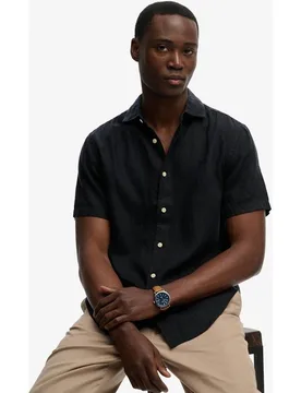 Camisa regular fit de lino de hombre - Superdry - FashionsVida