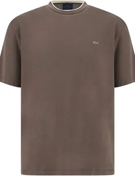 Paul & Shark - Camiseta de hombre manga corta contraste en cuello - PAUL & SHARK - FashionsVida