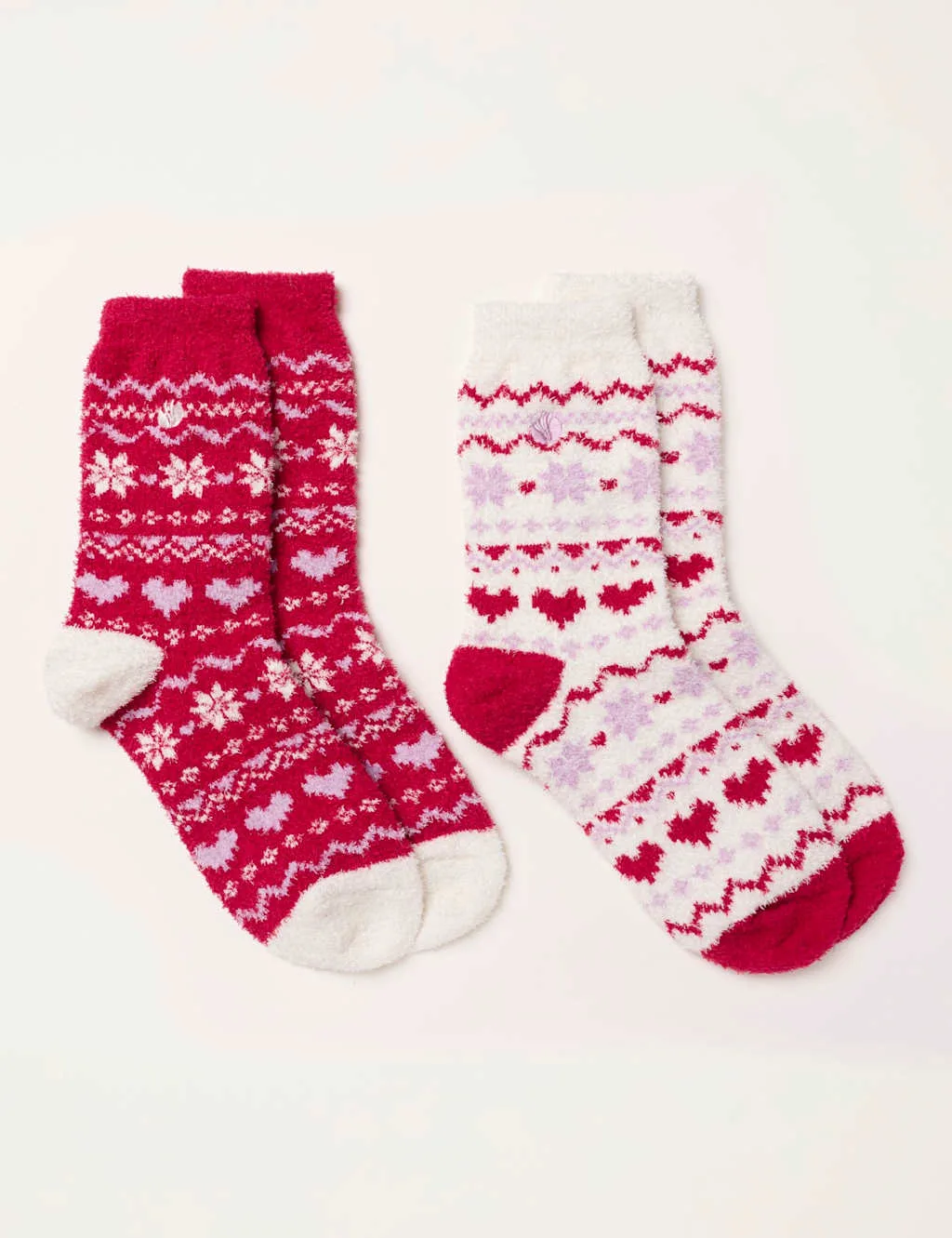 Pack Ankle High Socks Red Mix female - Fatface - FashionsVida