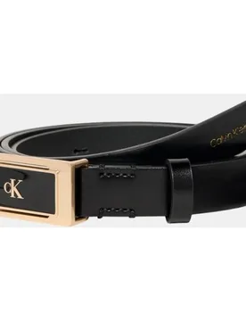 Cinturón de piel 20mm con hebilla paca con logo - Calvin Klein - FashionsVida