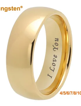 ITungsten 4/5/6/7/8/10mm Tungsten Carbide Ring Men Women Couple Wedding Band I Love You Engraved Comfort Fit - Aliexpress - FashionsVida