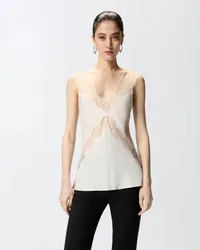 LYDIA TOP TWILL CON PIZZO SS26